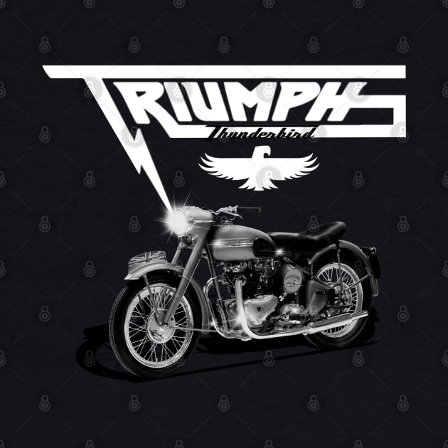 Vintage Triumph Thunderbird Motorcycle MotorManiac by MotorManiac